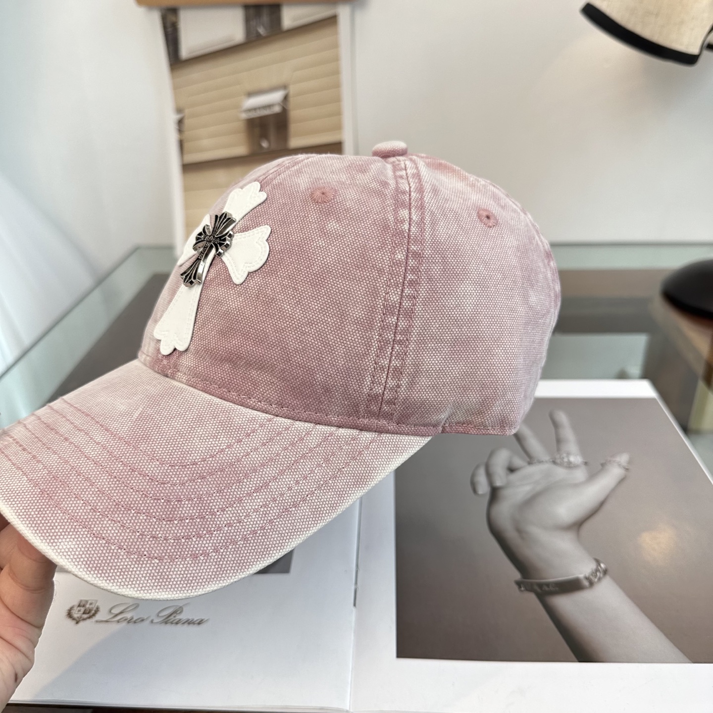 Chrome Hearts 克罗心💓早春韩版时尚复古拼色牛仔棒球帽🧢鸭舌帽
