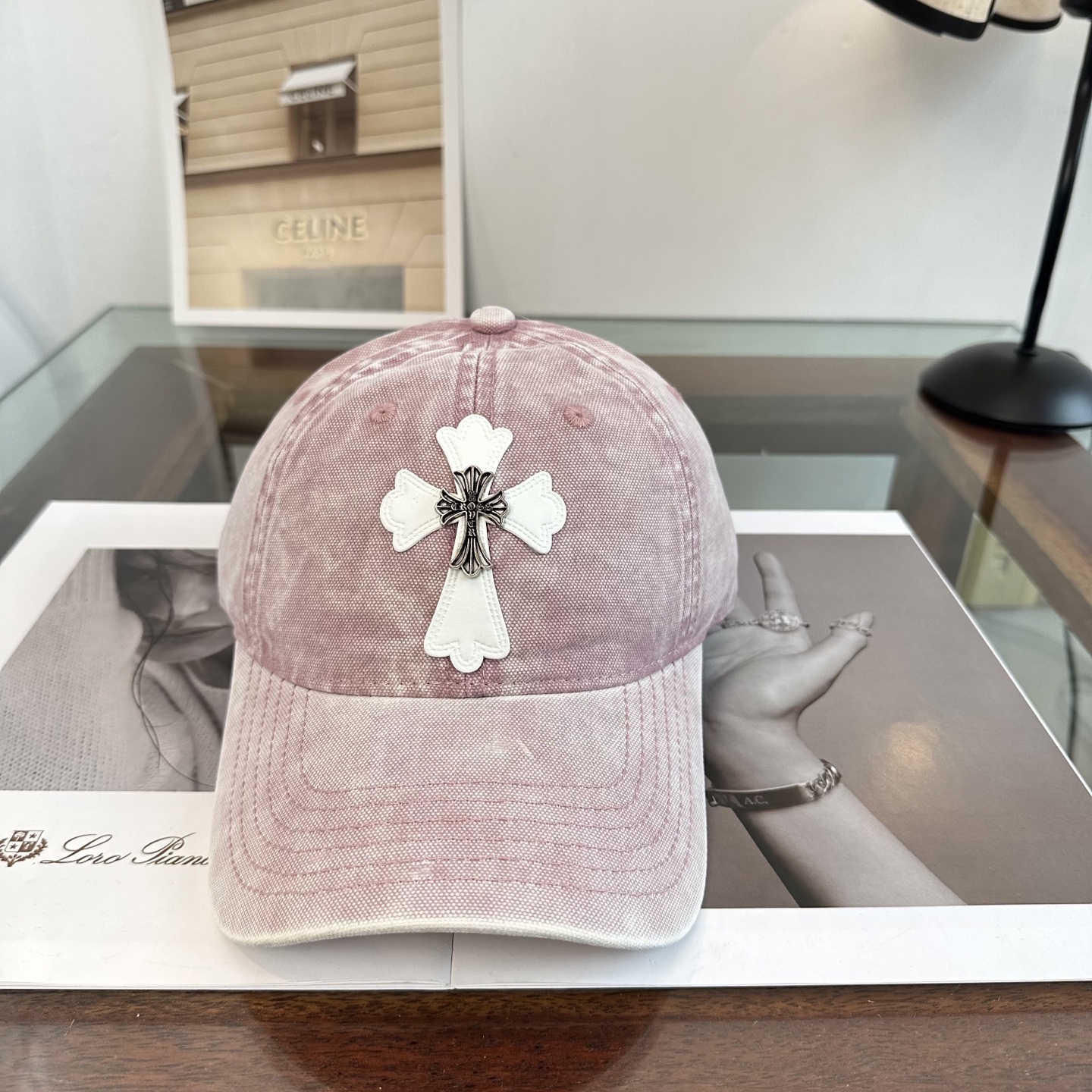 Chrome Hearts 克罗心💓早春韩版时尚复古拼色牛仔棒球帽🧢鸭舌帽