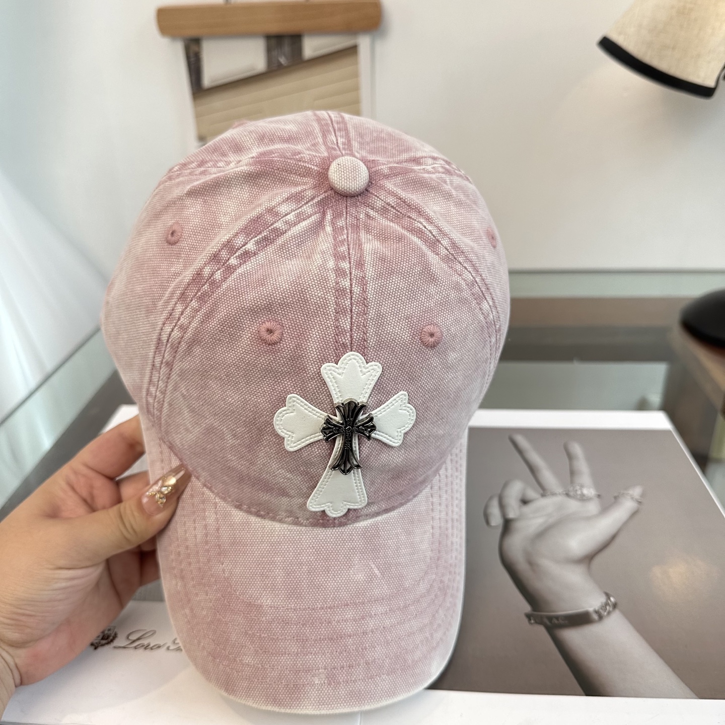 Chrome Hearts 克罗心💓早春韩版时尚复古拼色牛仔棒球帽🧢鸭舌帽
