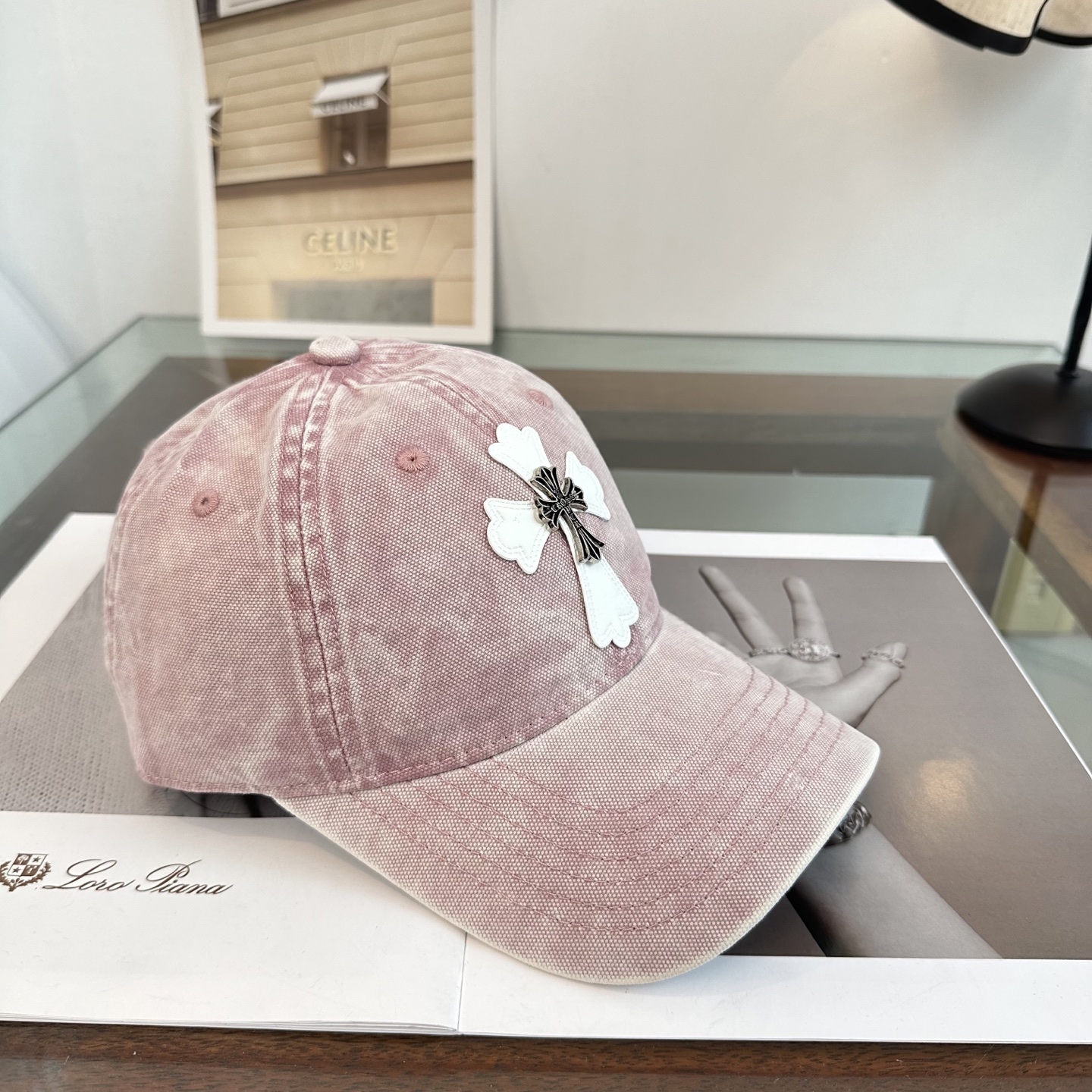 Chrome Hearts 克罗心💓早春韩版时尚复古拼色牛仔棒球帽🧢鸭舌帽