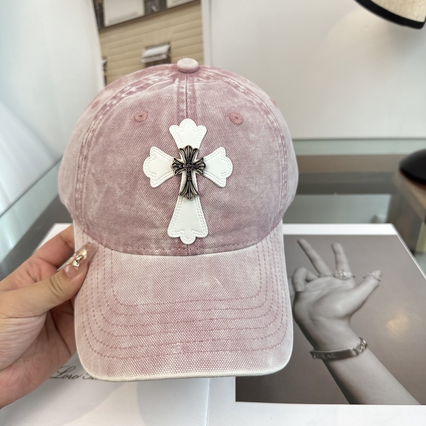 Chrome Hearts 克罗心💓早春韩版时尚复古拼色牛仔棒球帽🧢鸭舌帽
