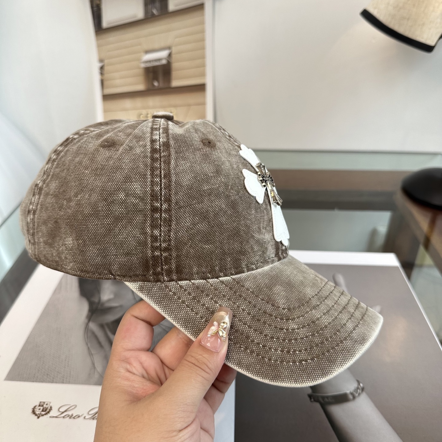 Chrome Hearts 克罗心💓早春韩版时尚复古拼色牛仔棒球帽🧢鸭舌帽