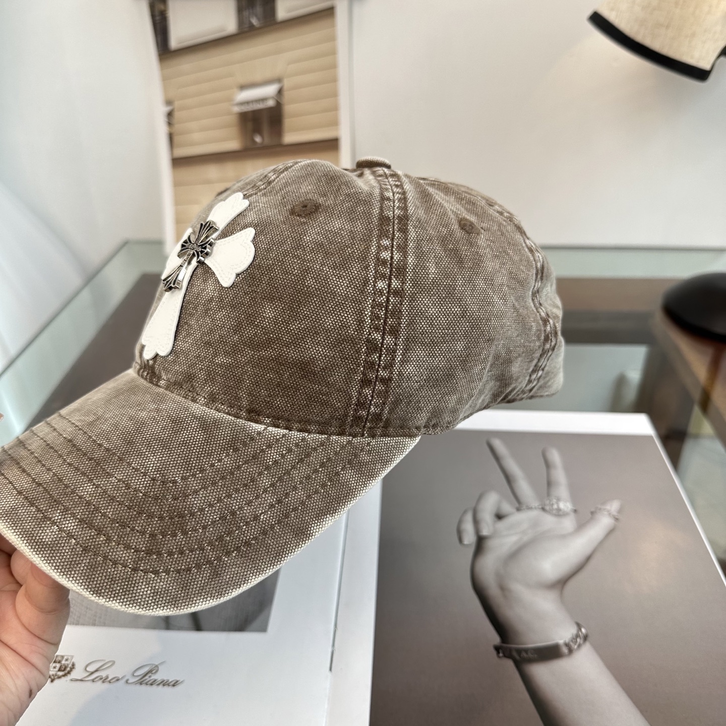 Chrome Hearts 克罗心💓早春韩版时尚复古拼色牛仔棒球帽🧢鸭舌帽
