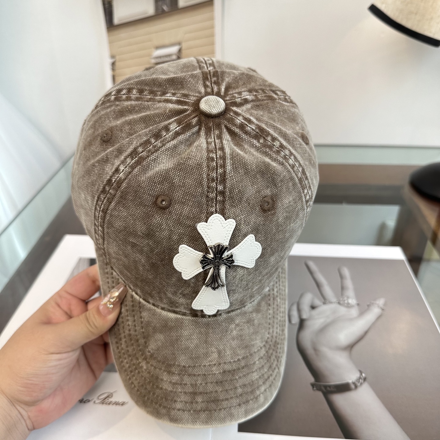 Chrome Hearts 克罗心💓早春韩版时尚复古拼色牛仔棒球帽🧢鸭舌帽