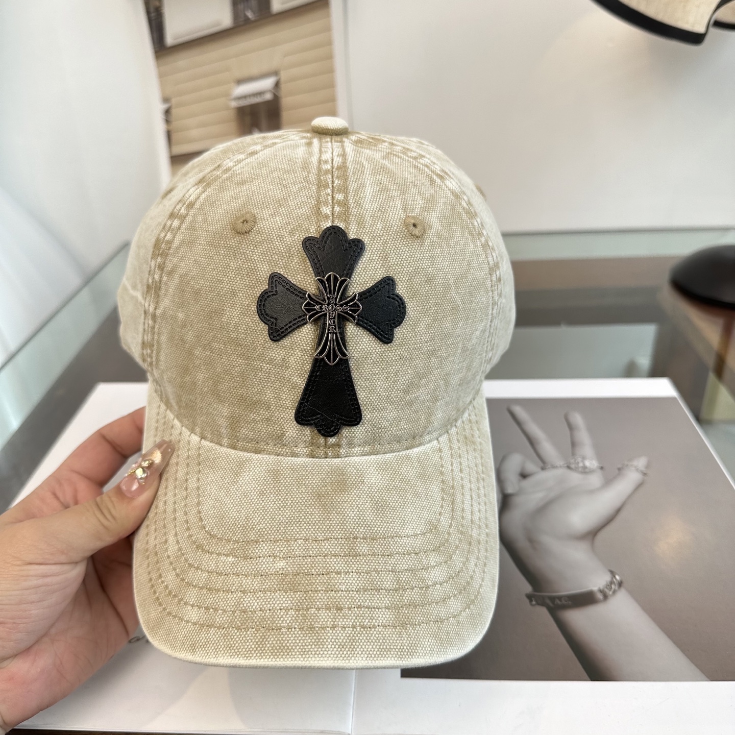 Chrome Hearts 克罗心💓早春韩版时尚复古拼色牛仔棒球帽🧢鸭舌帽