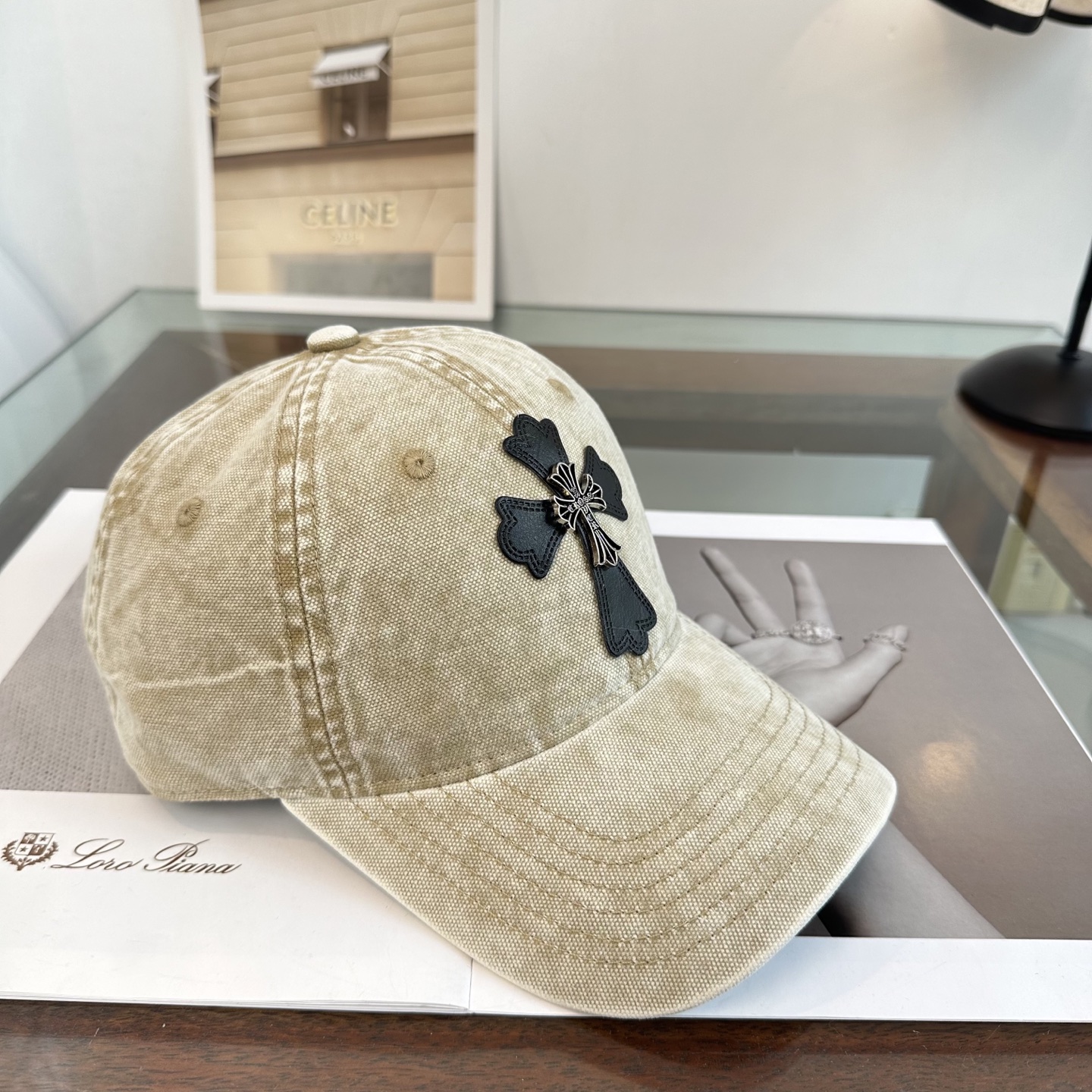 Chrome Hearts 克罗心💓早春韩版时尚复古拼色牛仔棒球帽🧢鸭舌帽