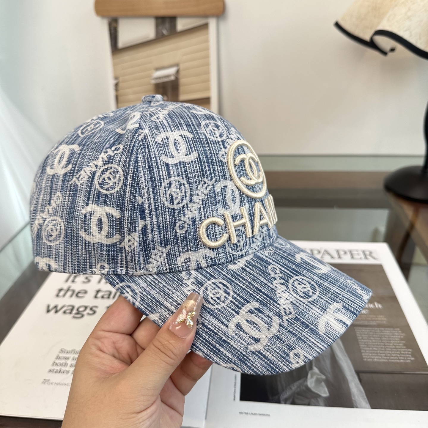 【CHANEL香奈儿】新款高级感牛仔小香风鸭舌帽 ，遮阳又超好搭配，出街单品 高货版本原单品质👄