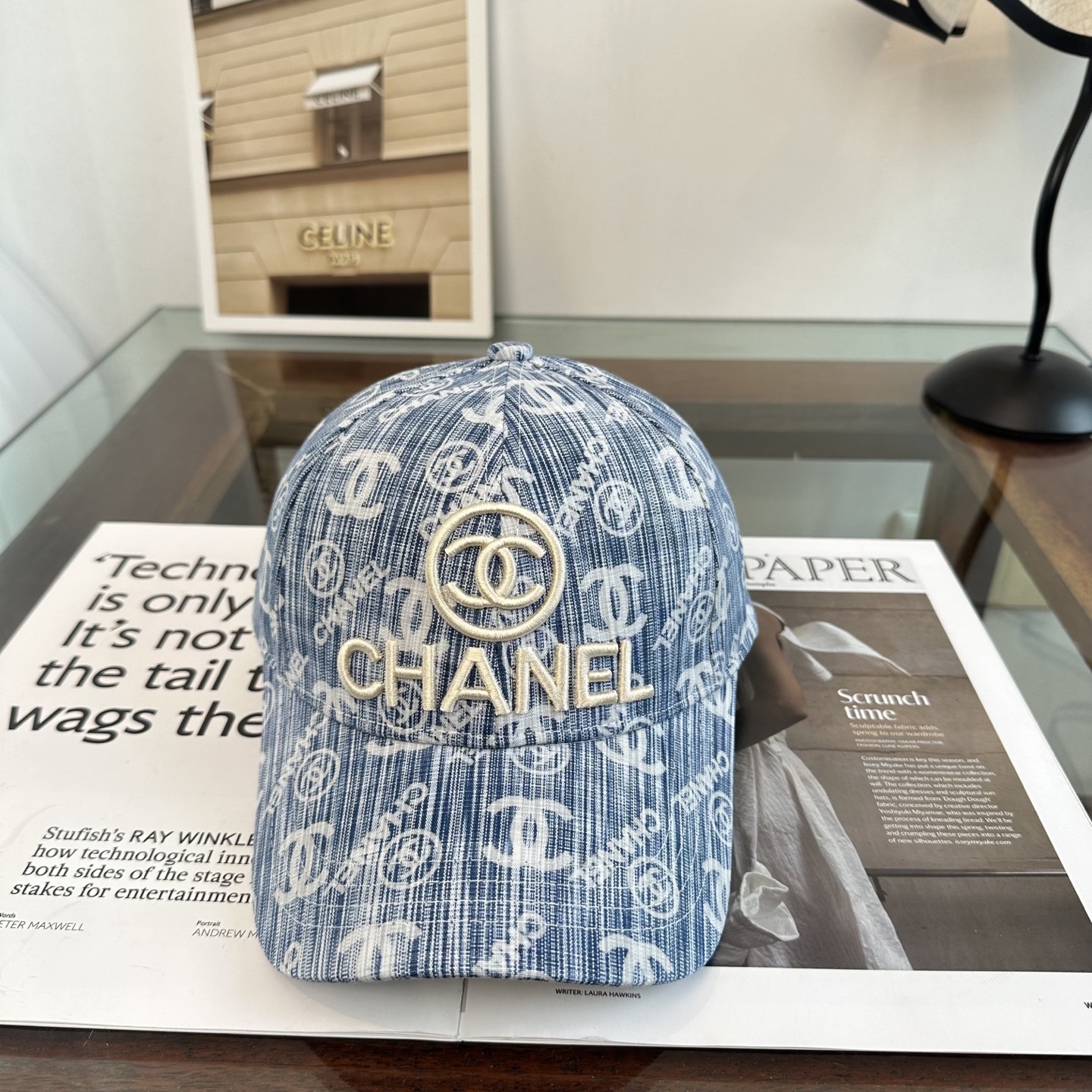 【CHANEL香奈儿】新款高级感牛仔小香风鸭舌帽 ，遮阳又超好搭配，出街单品 高货版本原单品质👄