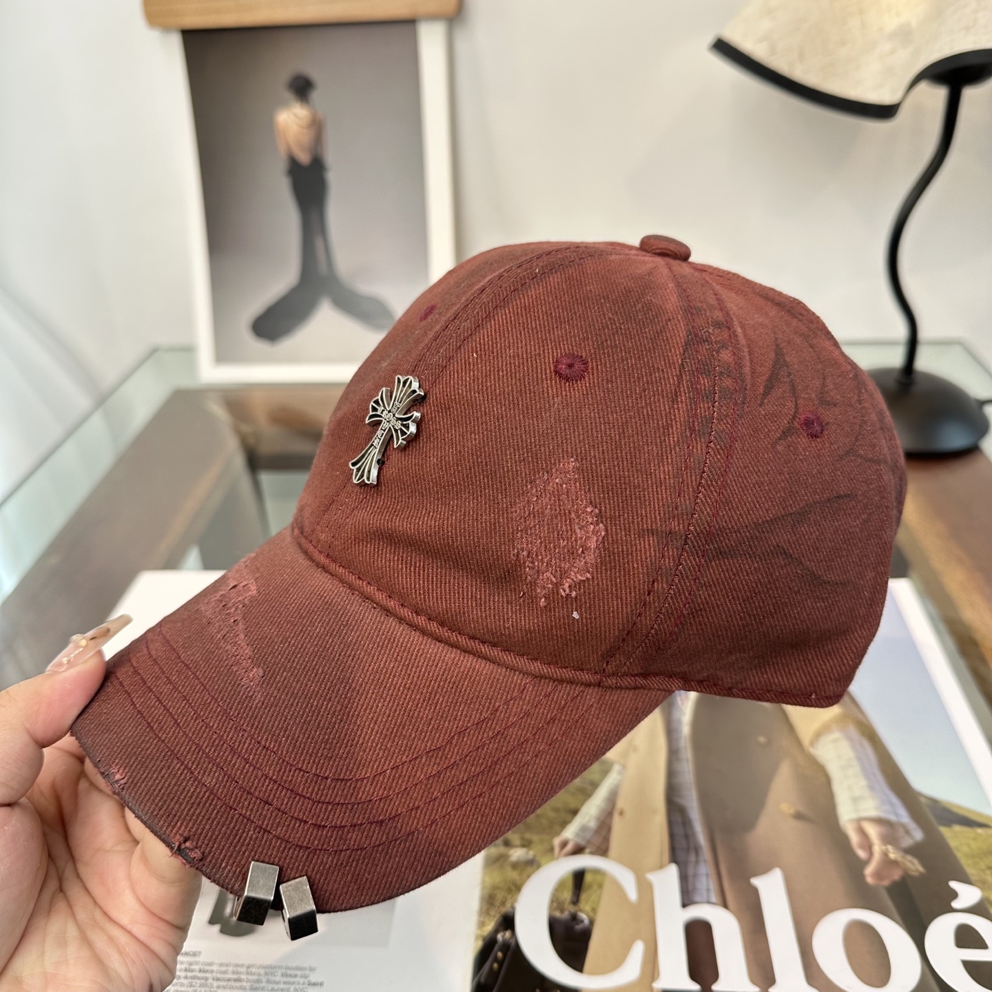 Chrome hearts 克罗心 新款十字架 高品质棒球帽，高端定制版！网红时尚博主同款！墙裂推荐！质量巨好！谁戴谁好
