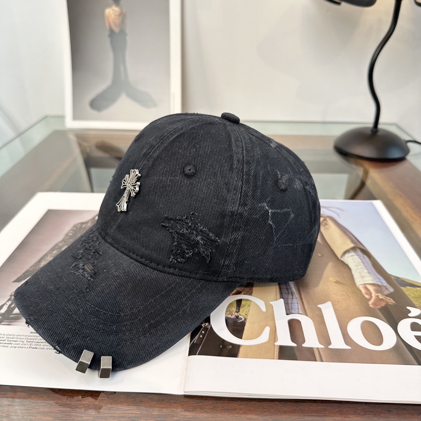 Chrome hearts 克罗心 新款十字架 高品质棒球帽，高端定制版！网红时尚博主同款！墙裂推荐！质量巨好！谁戴谁好