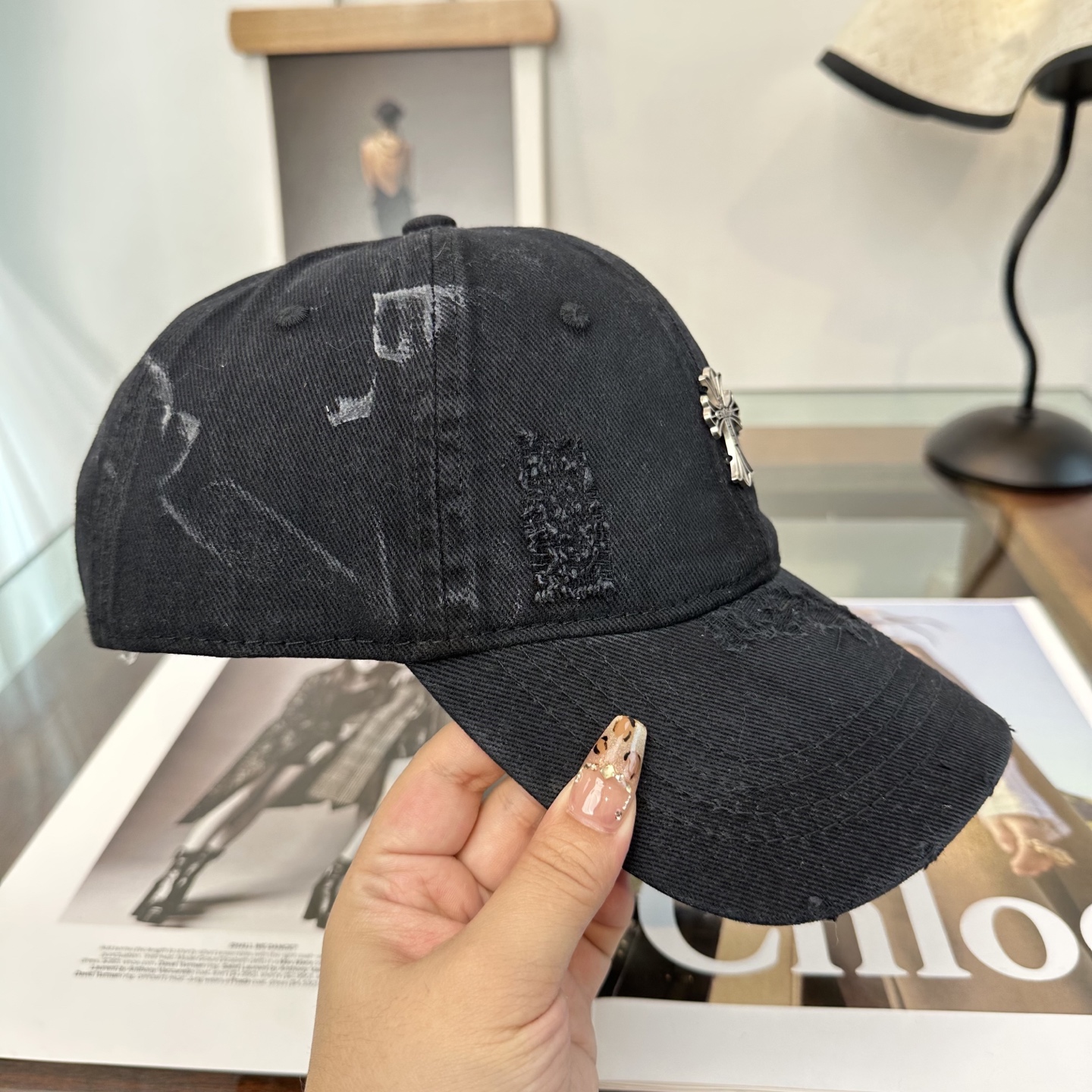 Chrome hearts 克罗心 新款十字架 高品质棒球帽，高端定制版！网红时尚博主同款！墙裂推荐！质量巨好！谁戴谁好