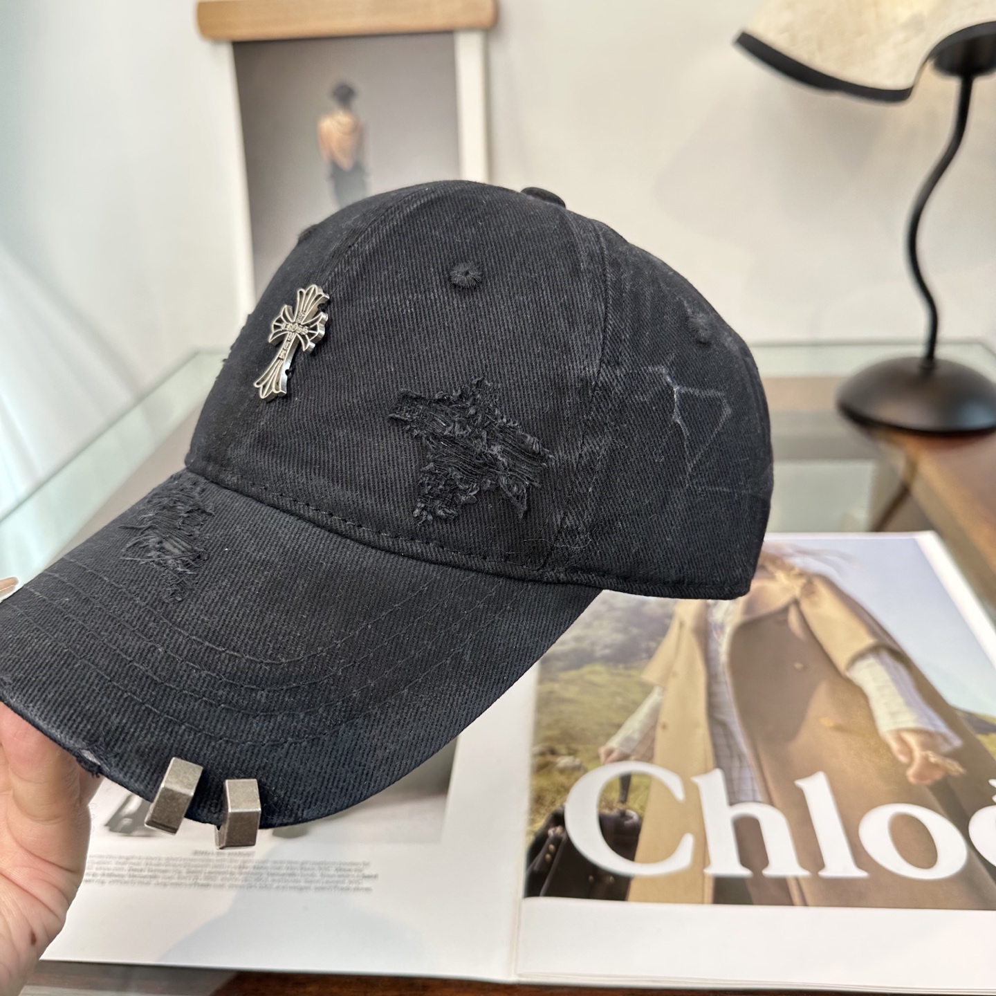 Chrome hearts 克罗心 新款十字架 高品质棒球帽，高端定制版！网红时尚博主同款！墙裂推荐！质量巨好！谁戴谁好