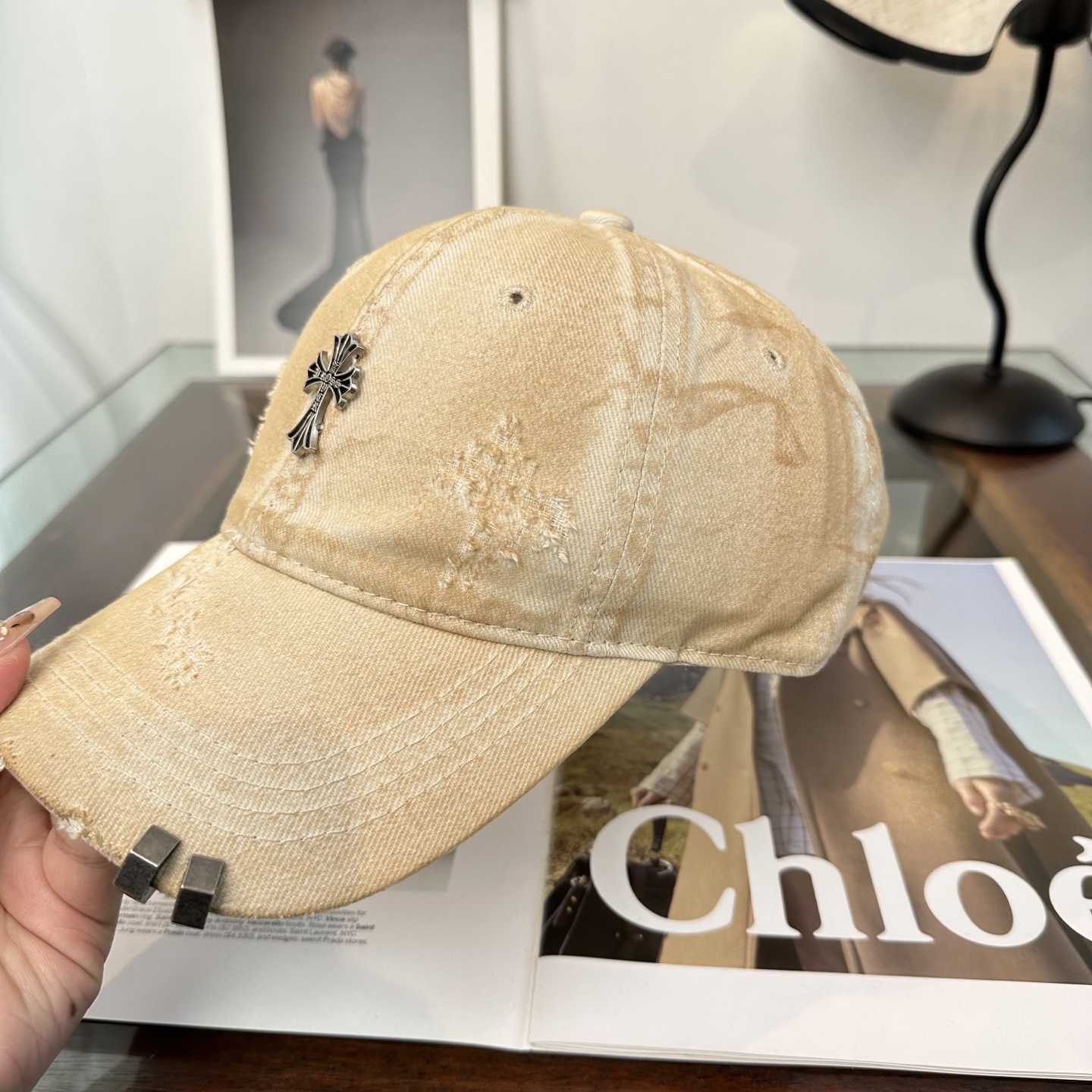 Chrome hearts 克罗心 新款十字架 高品质棒球帽，高端定制版！网红时尚博主同款！墙裂推荐！质量巨好！谁戴谁好