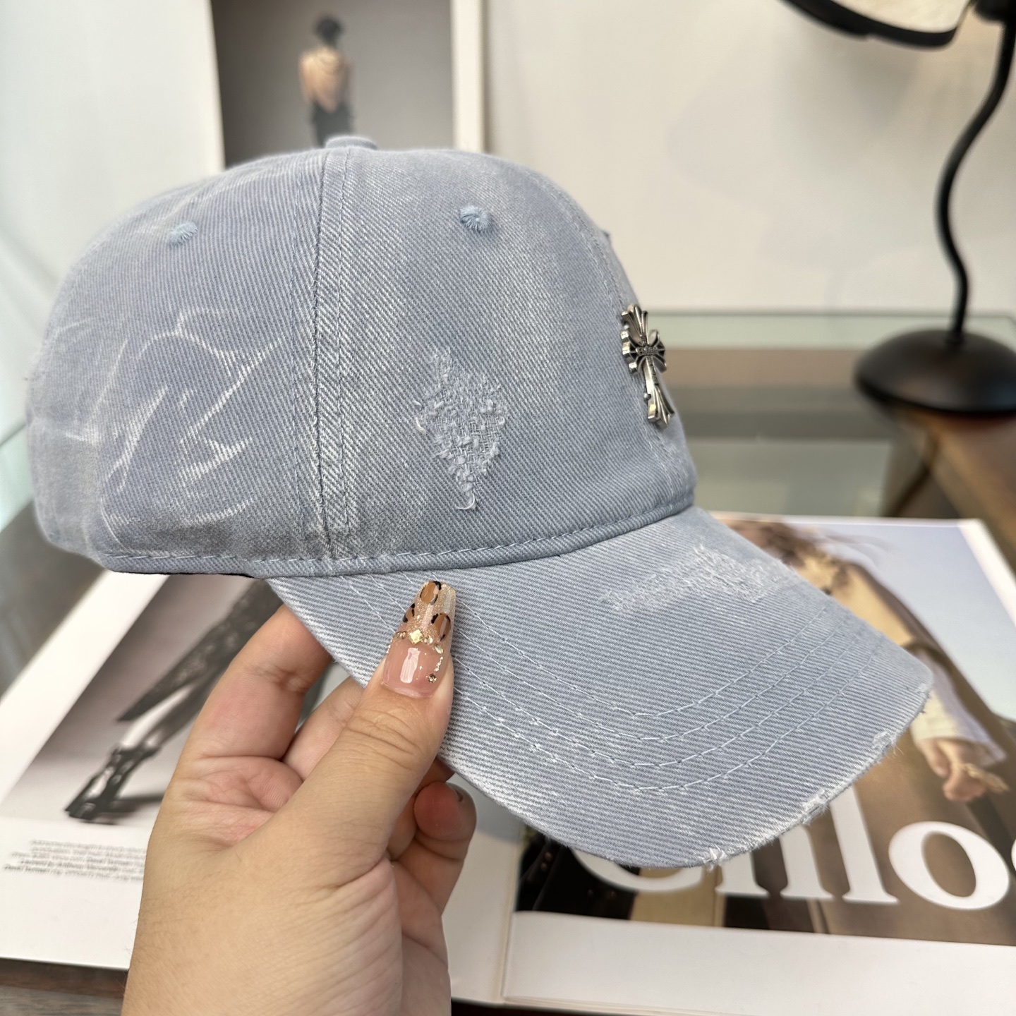 Chrome hearts 克罗心 新款十字架 高品质棒球帽，高端定制版！网红时尚博主同款！墙裂推荐！质量巨好！谁戴谁好