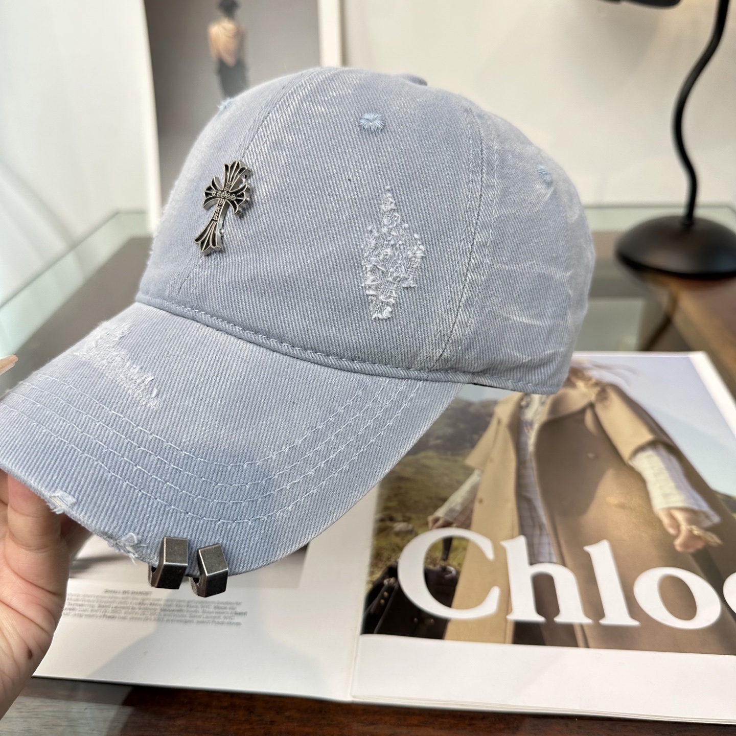 Chrome hearts 克罗心 新款十字架 高品质棒球帽，高端定制版！网红时尚博主同款！墙裂推荐！质量巨好！谁戴谁好