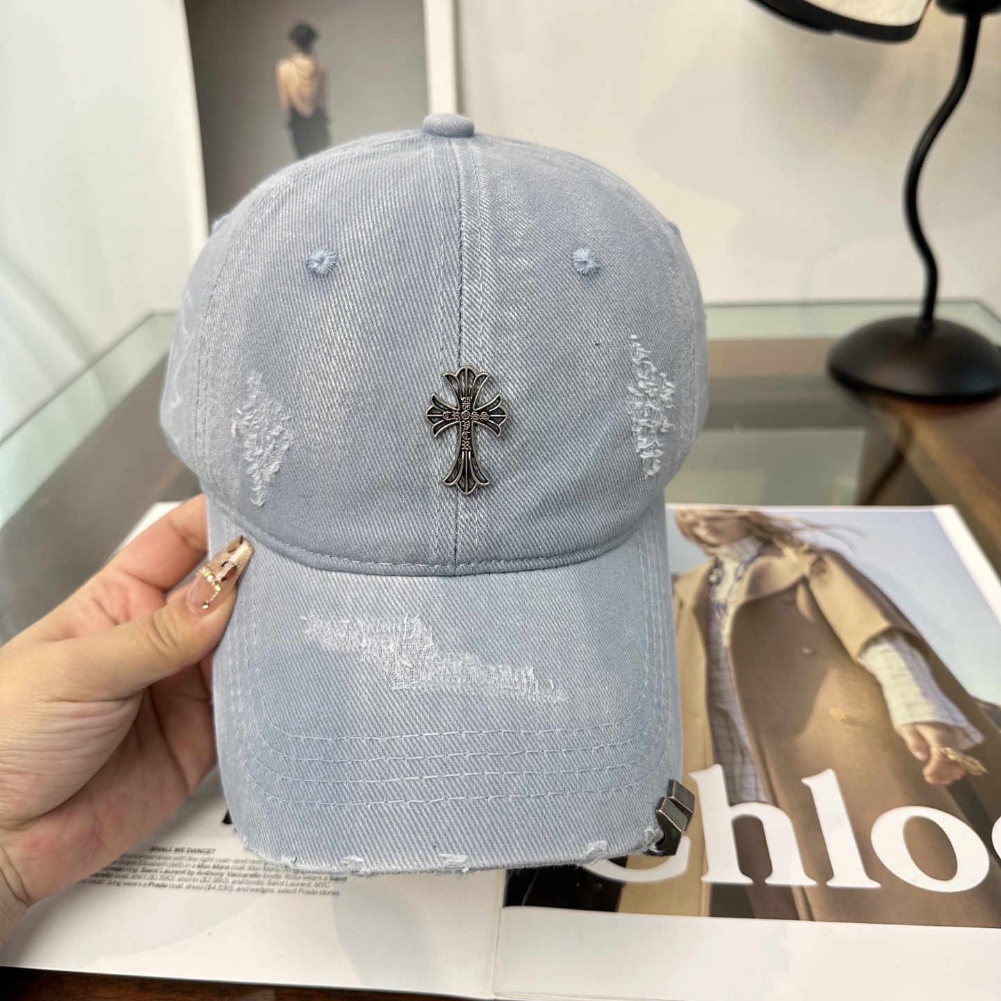 Chrome hearts 克罗心 新款十字架 高品质棒球帽，高端定制版！网红时尚博主同款！墙裂推荐！质量巨好！谁戴谁好