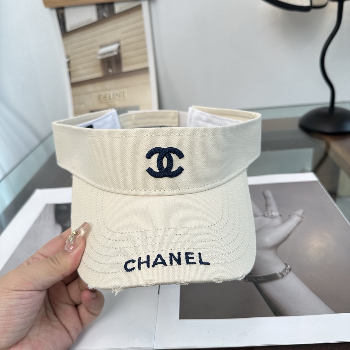 香奈儿CHANEL防晒空顶帽子女夏季时尚大帽檐遮阳帽防紫外线女