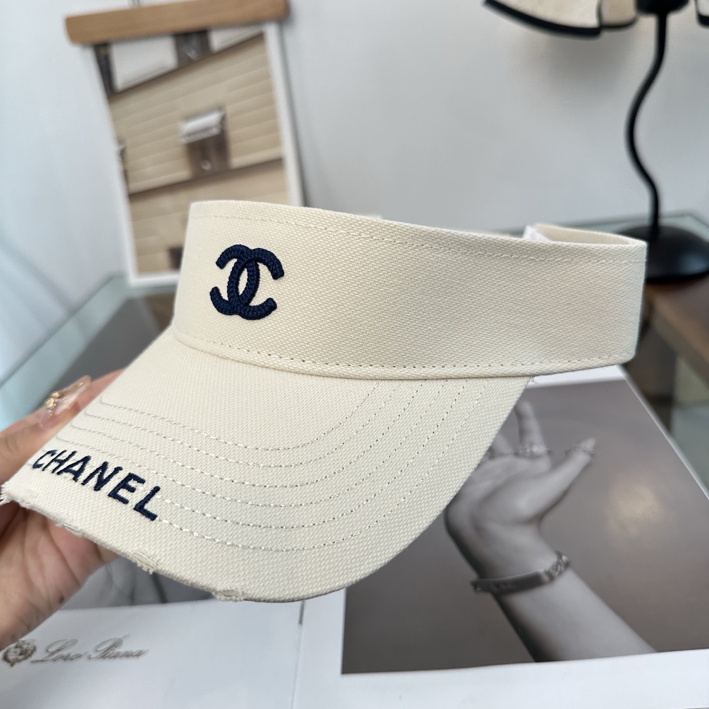 香奈儿CHANEL防晒空顶帽子女夏季时尚大帽檐遮阳帽防紫外线女
