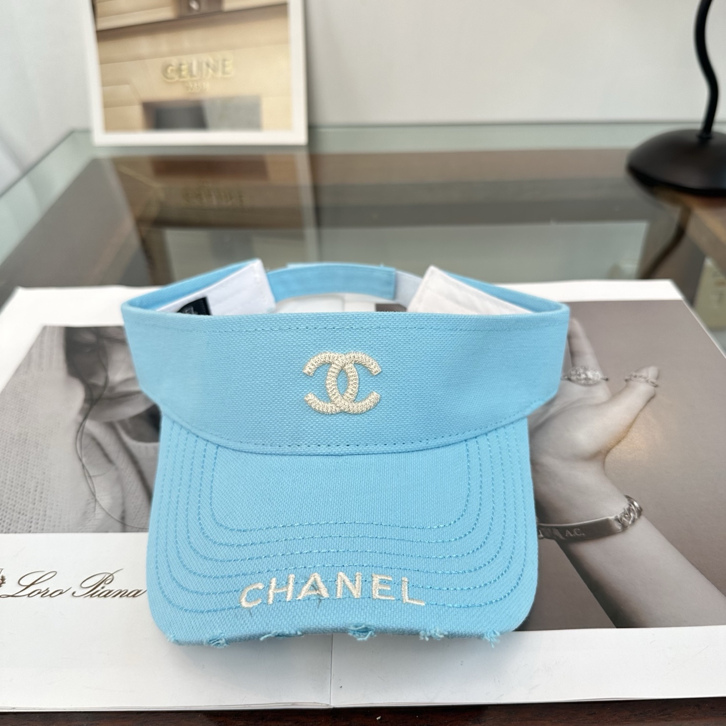 香奈儿CHANEL防晒空顶帽子女夏季时尚大帽檐遮阳帽防紫外线女