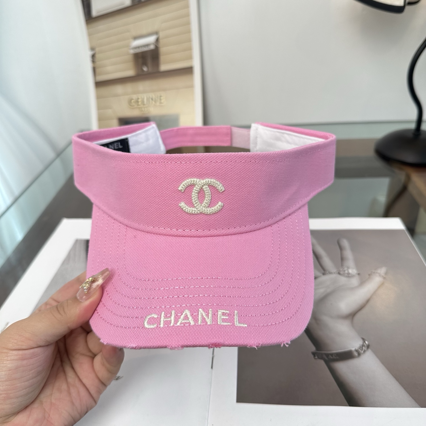 香奈儿CHANEL防晒空顶帽子女夏季时尚大帽檐遮阳帽防紫外线女