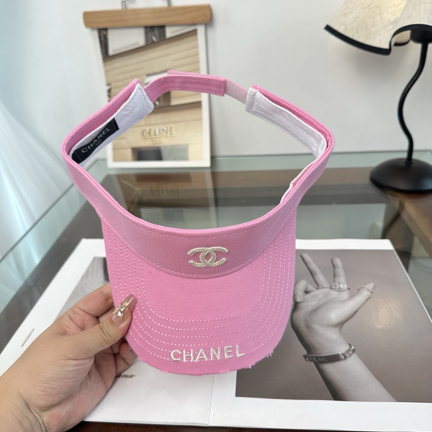 香奈儿CHANEL防晒空顶帽子女夏季时尚大帽檐遮阳帽防紫外线女