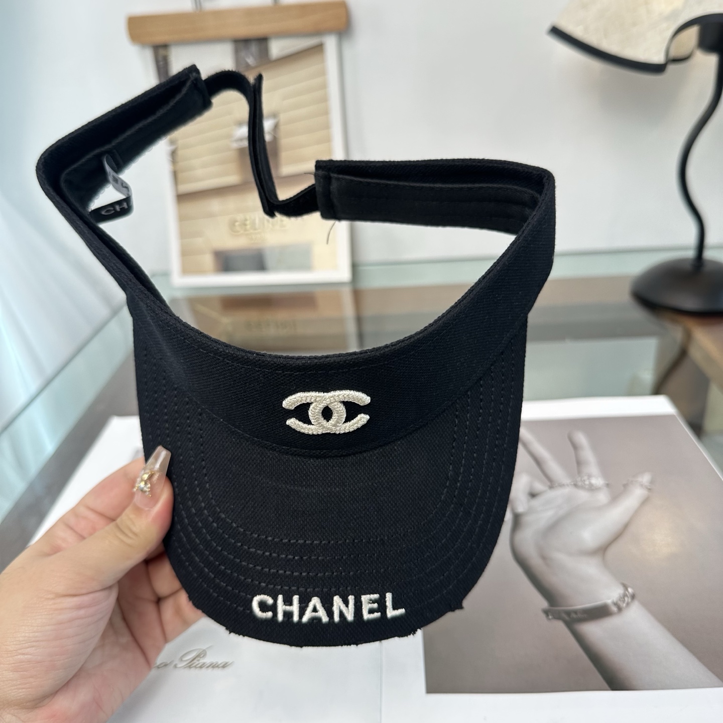 香奈儿CHANEL防晒空顶帽子女夏季时尚大帽檐遮阳帽防紫外线女