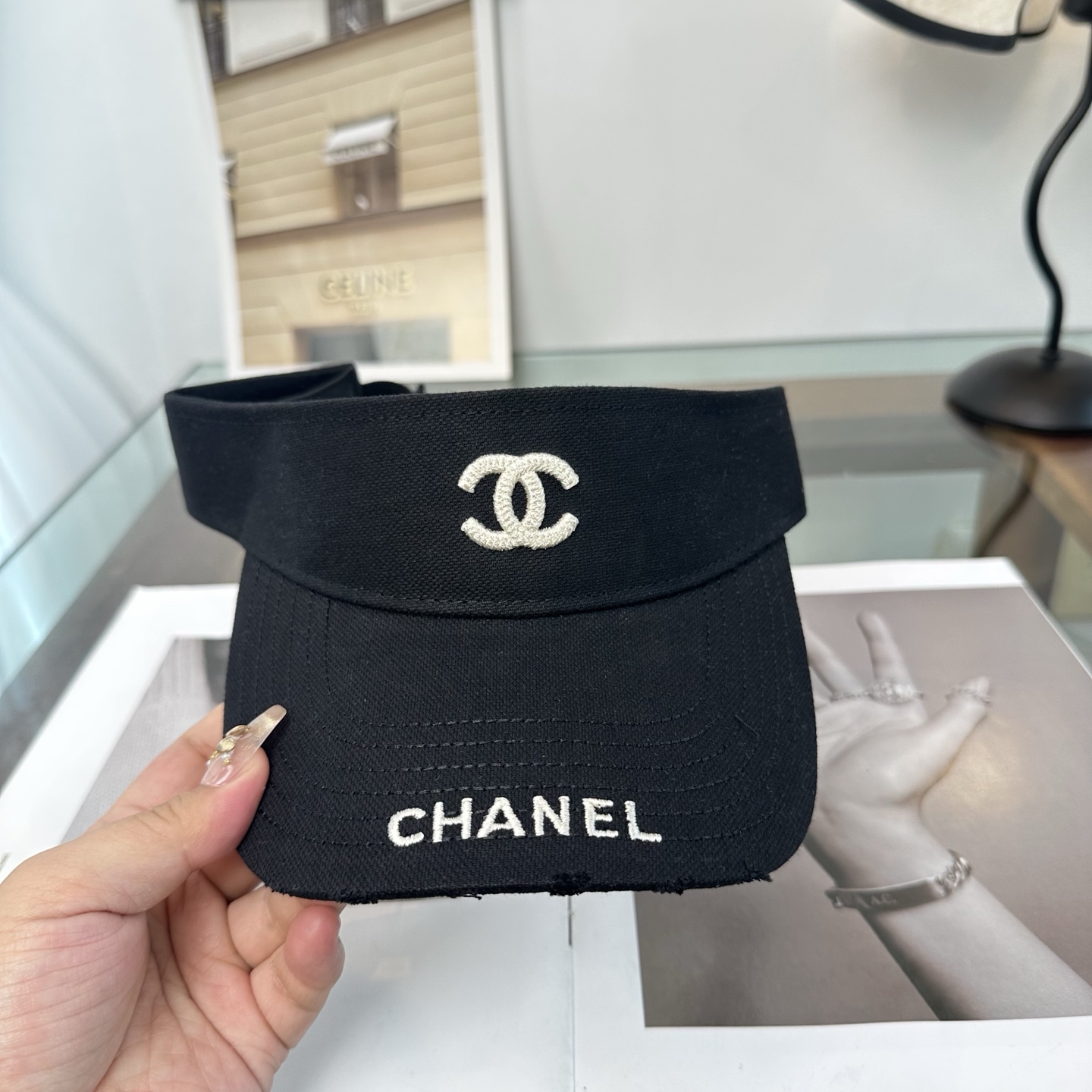 香奈儿CHANEL防晒空顶帽子女夏季时尚大帽檐遮阳帽防紫外线女