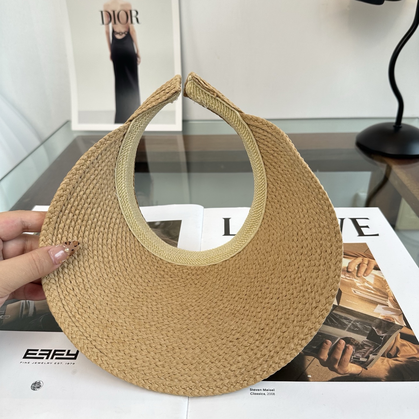 GUCCI 古奇 防晒空顶帽子女夏季时尚大帽檐遮阳帽防紫外线女
