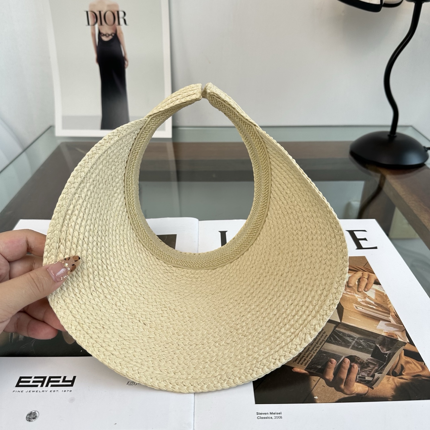 GUCCI 古奇 防晒空顶帽子女夏季时尚大帽檐遮阳帽防紫外线女