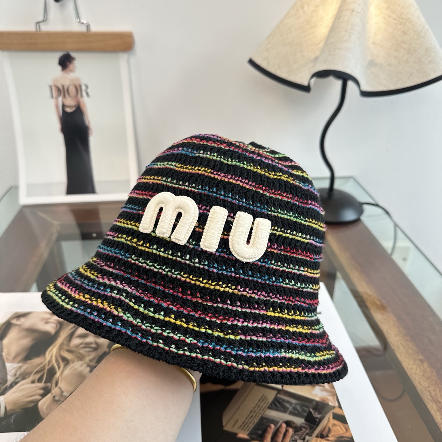 Miu Miu miumiu缪缪 春夏日休闲草帽 度假编织草帽子