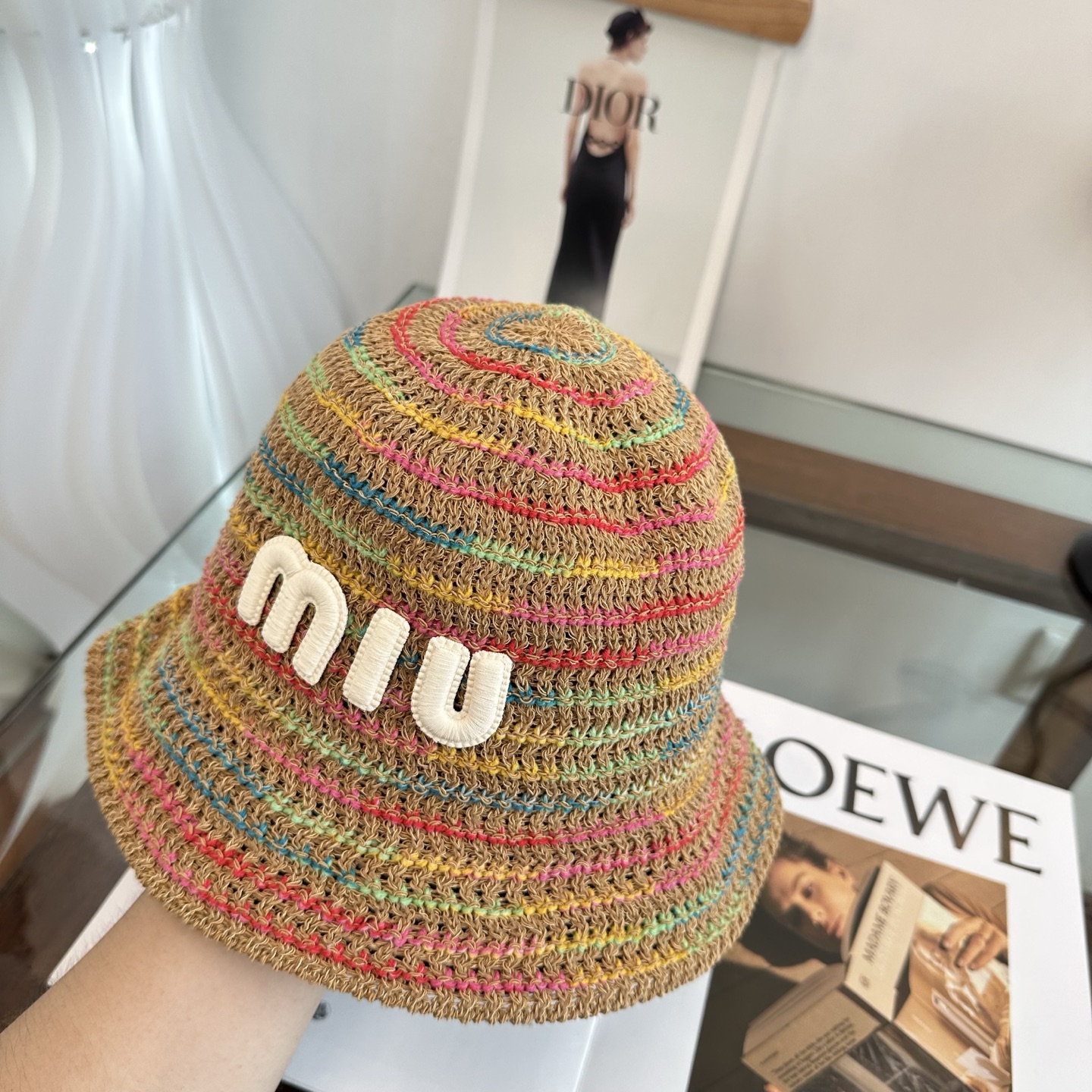 Miu Miu miumiu缪缪 春夏日休闲草帽 度假编织草帽子