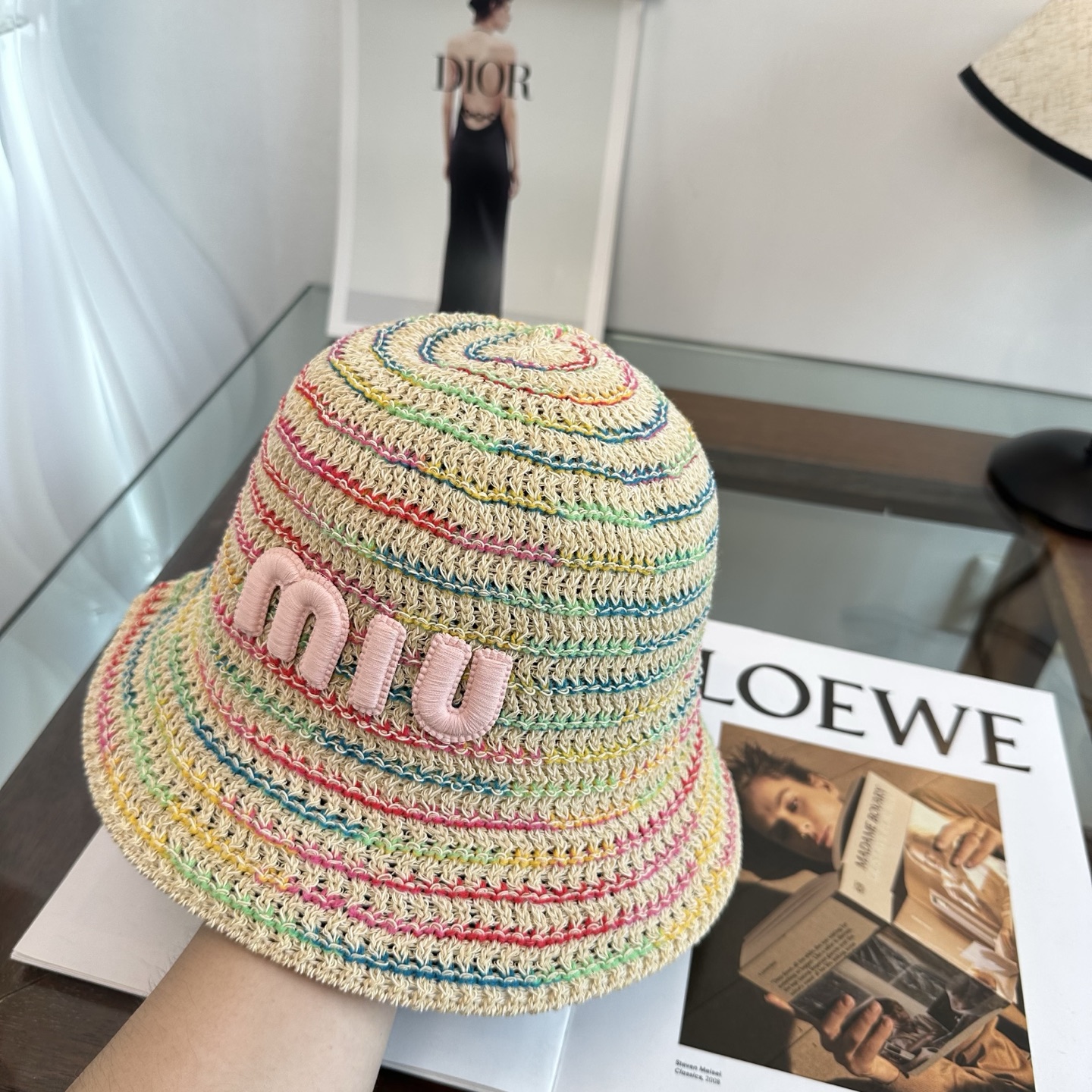 Miu Miu miumiu缪缪 春夏日休闲草帽 度假编织草帽子