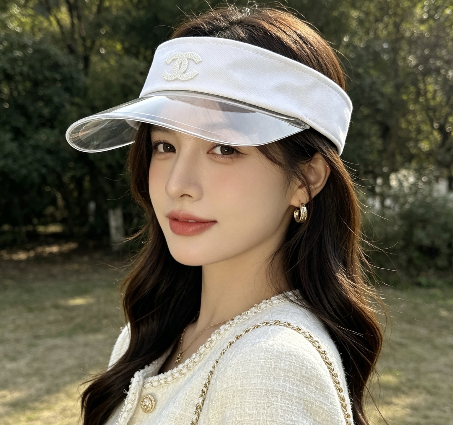香奈儿CHANEL防晒空顶帽子女夏季时尚大帽檐遮阳帽防紫外线女