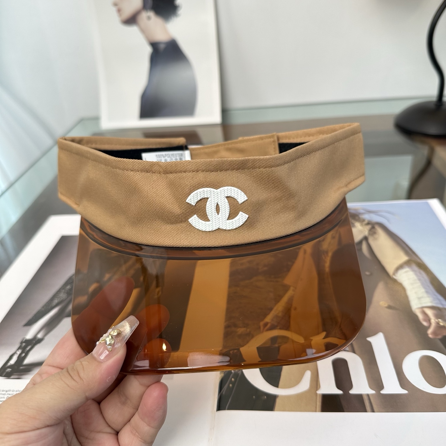 香奈儿CHANEL防晒空顶帽子女夏季时尚大帽檐遮阳帽防紫外线女