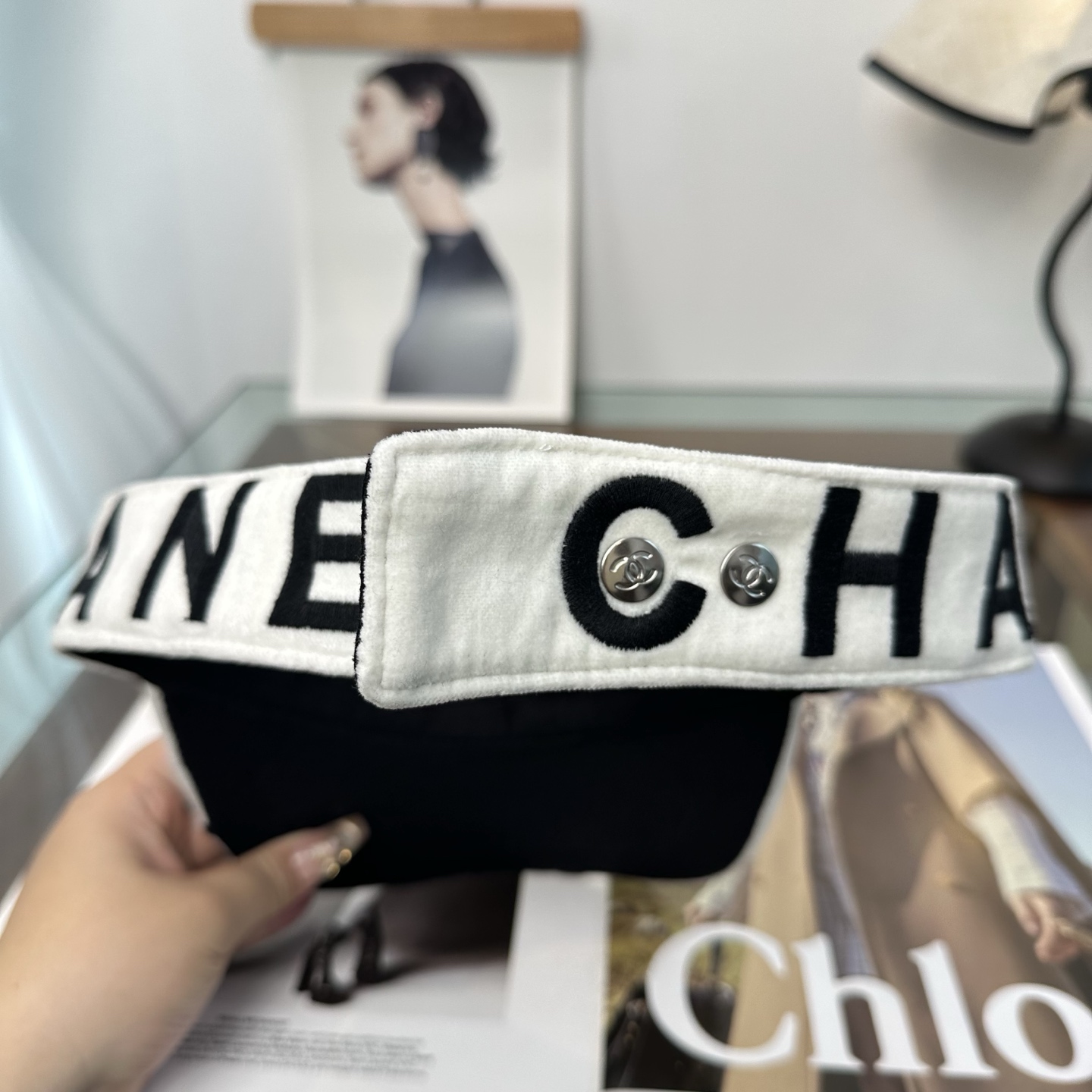 香奈儿CHANEL防晒空顶帽子女夏季时尚大帽檐遮阳帽防紫外线女