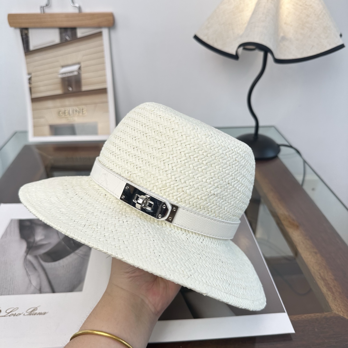 爱马仕HERMES 2026新款立体草帽，细节精致，细草制作，皮带款草帽，设计简单大方，名媛气质款头围5