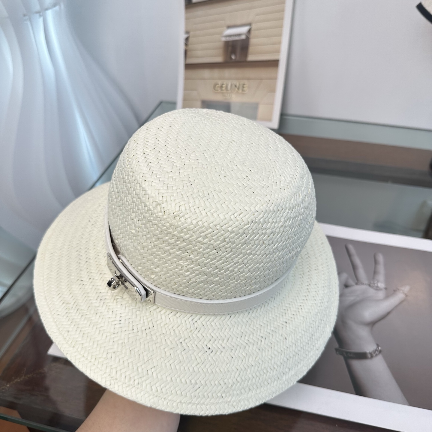 爱马仕HERMES 2026新款立体草帽，细节精致，细草制作，皮带款草帽，设计简单大方，名媛气质款头围5