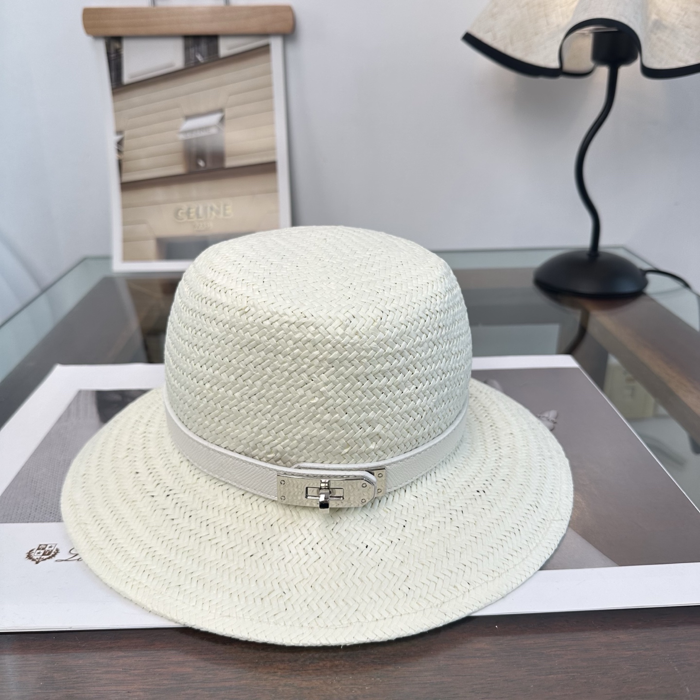 爱马仕HERMES 2026新款立体草帽，细节精致，细草制作，皮带款草帽，设计简单大方，名媛气质款头围5