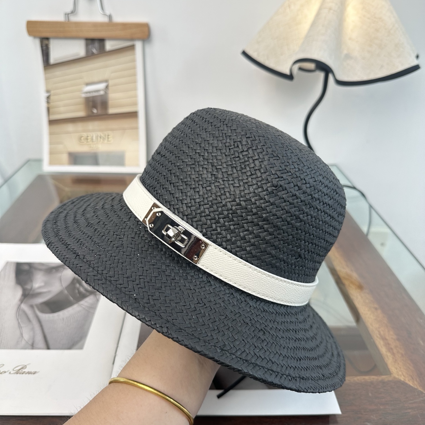 爱马仕HERMES 2026新款立体草帽，细节精致，细草制作，皮带款草帽，设计简单大方，名媛气质款头围5