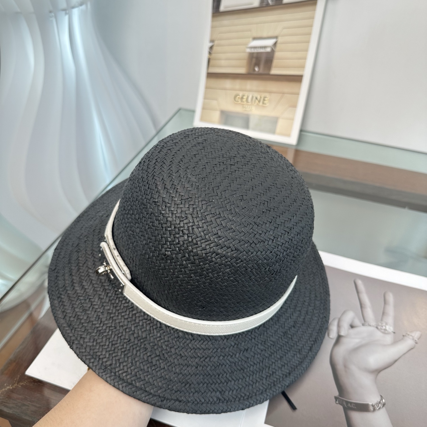 爱马仕HERMES 2026新款立体草帽，细节精致，细草制作，皮带款草帽，设计简单大方，名媛气质款头围5