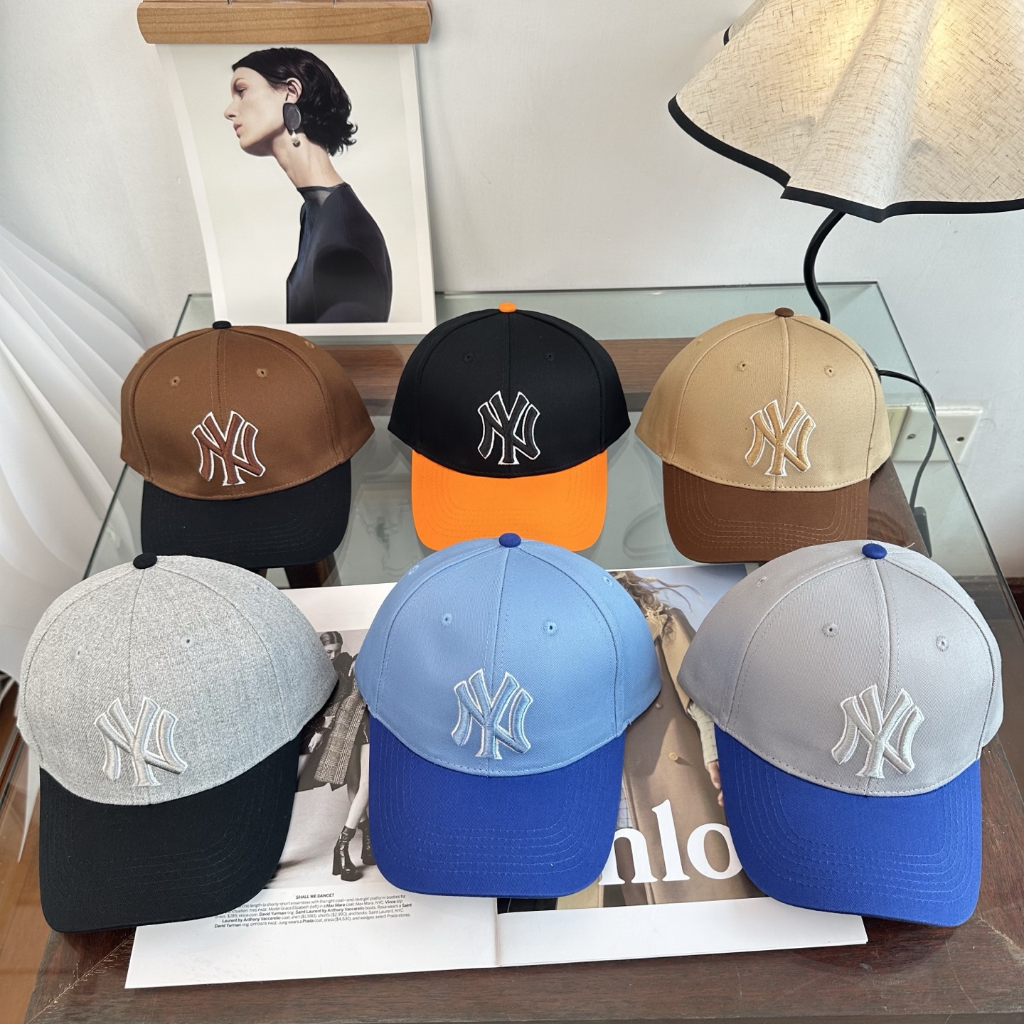 韩国正品MLB棒球帽🔥NY最新最火的帽子就在这👏👏最新款棒球帽刺绣男女情侣款鸭舌帽❗最新款 ，爆炸款全线