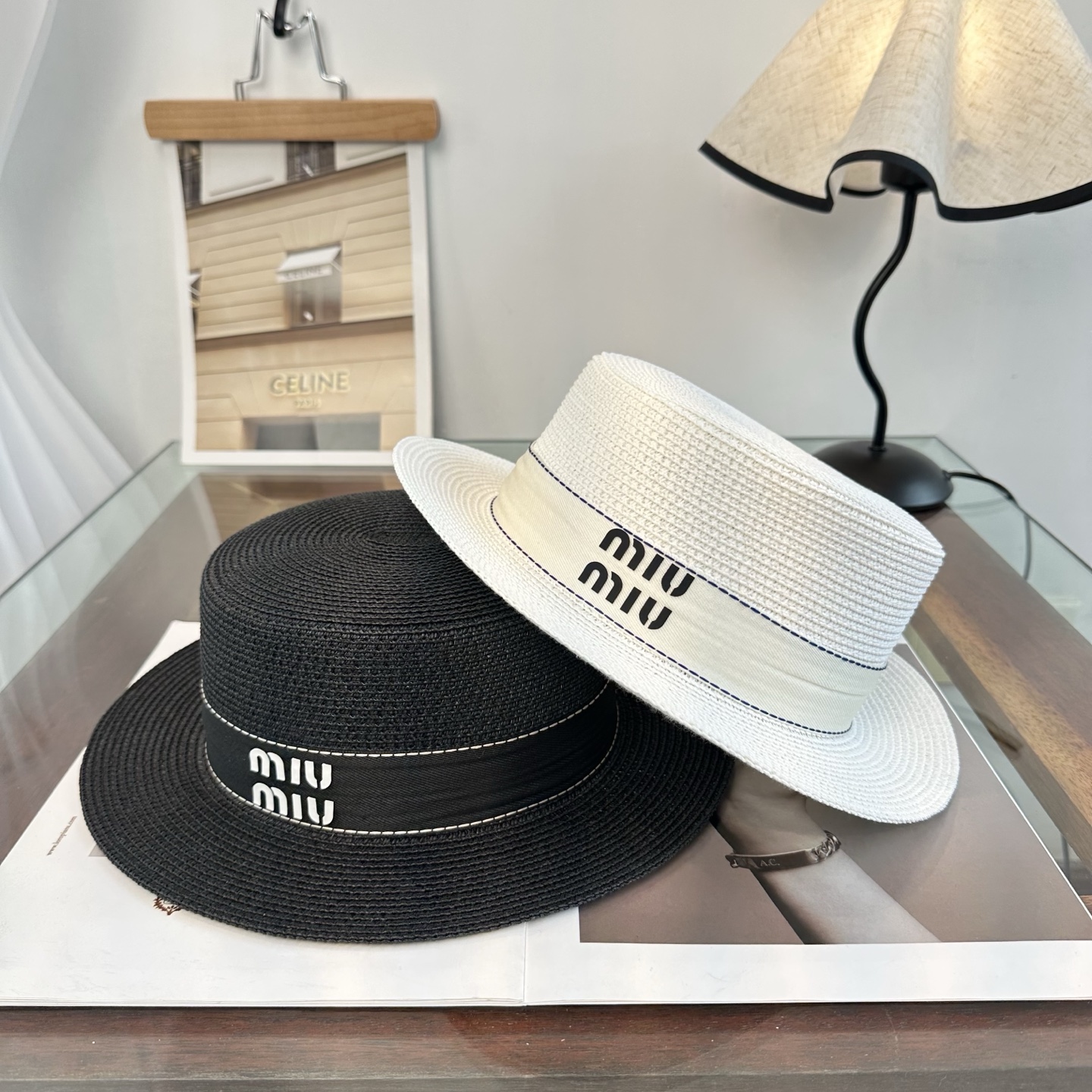 miumiu 缪缪 2026新款平顶草帽 夏天海边首选～新款材质编织而成～质感满分💯