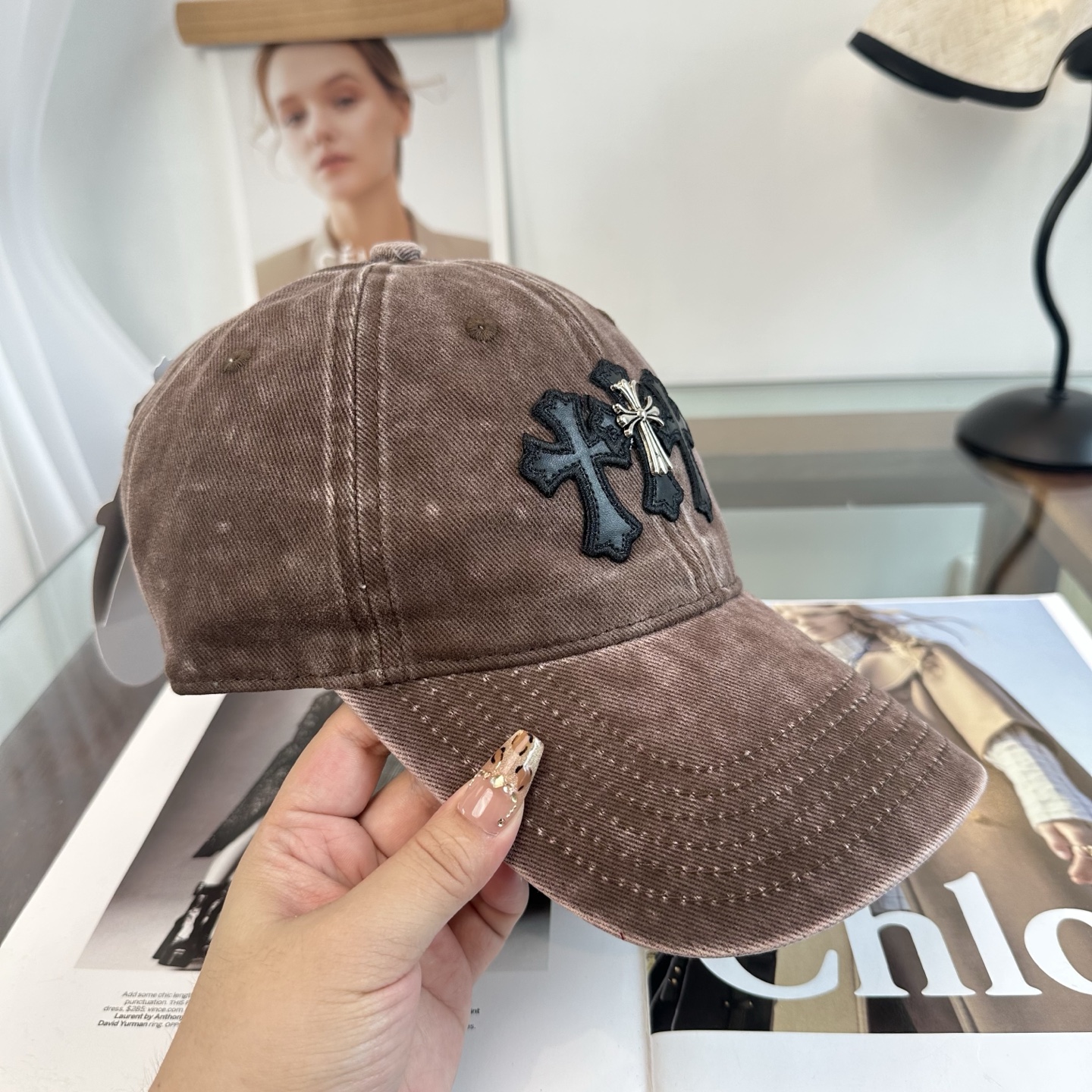 Chrome hearts 克罗心 新款十字架 高品质棒球帽，高端定制版！网红时尚博主同款！墙裂推荐！质