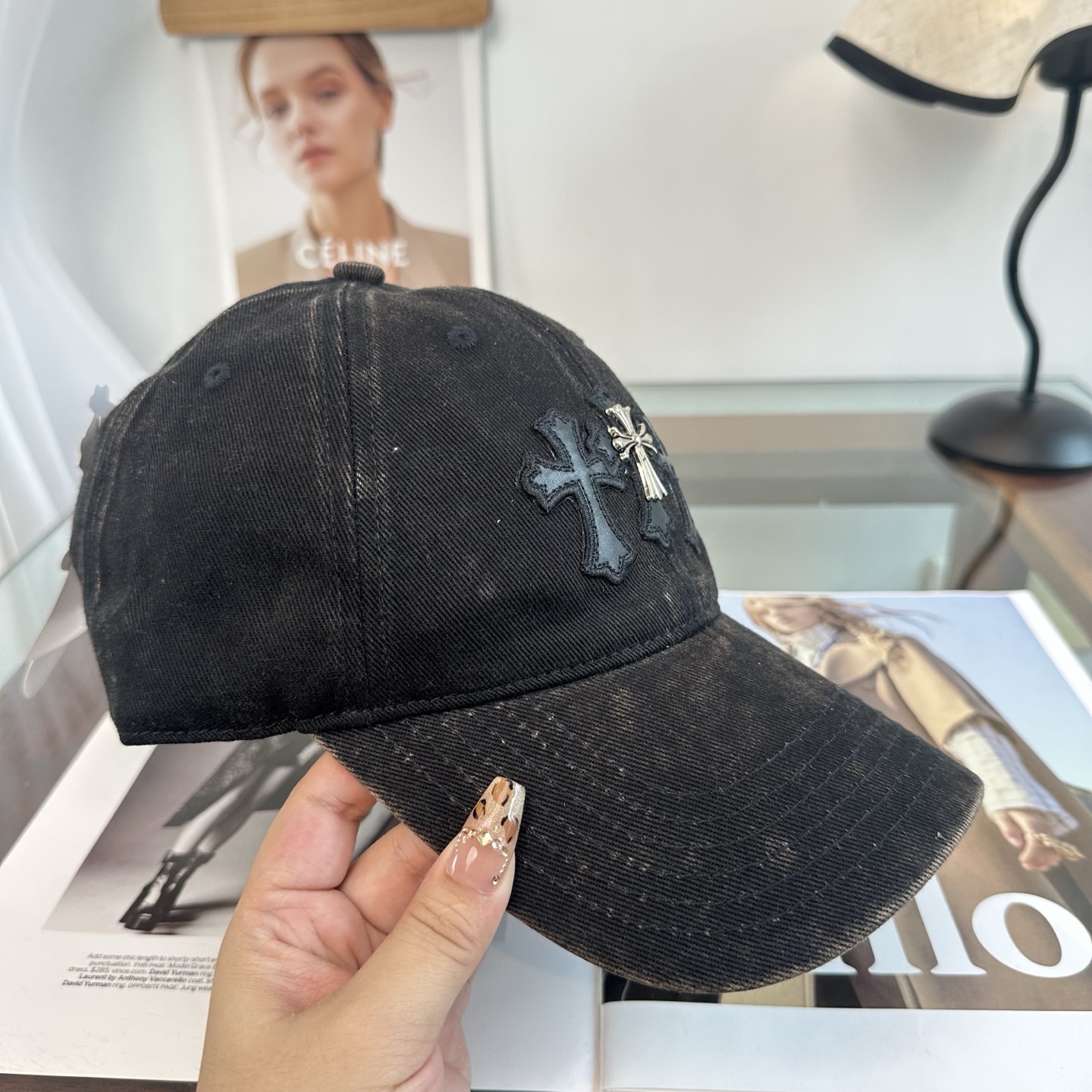 Chrome hearts 克罗心 新款十字架 高品质棒球帽，高端定制版！网红时尚博主同款！墙裂推荐！质