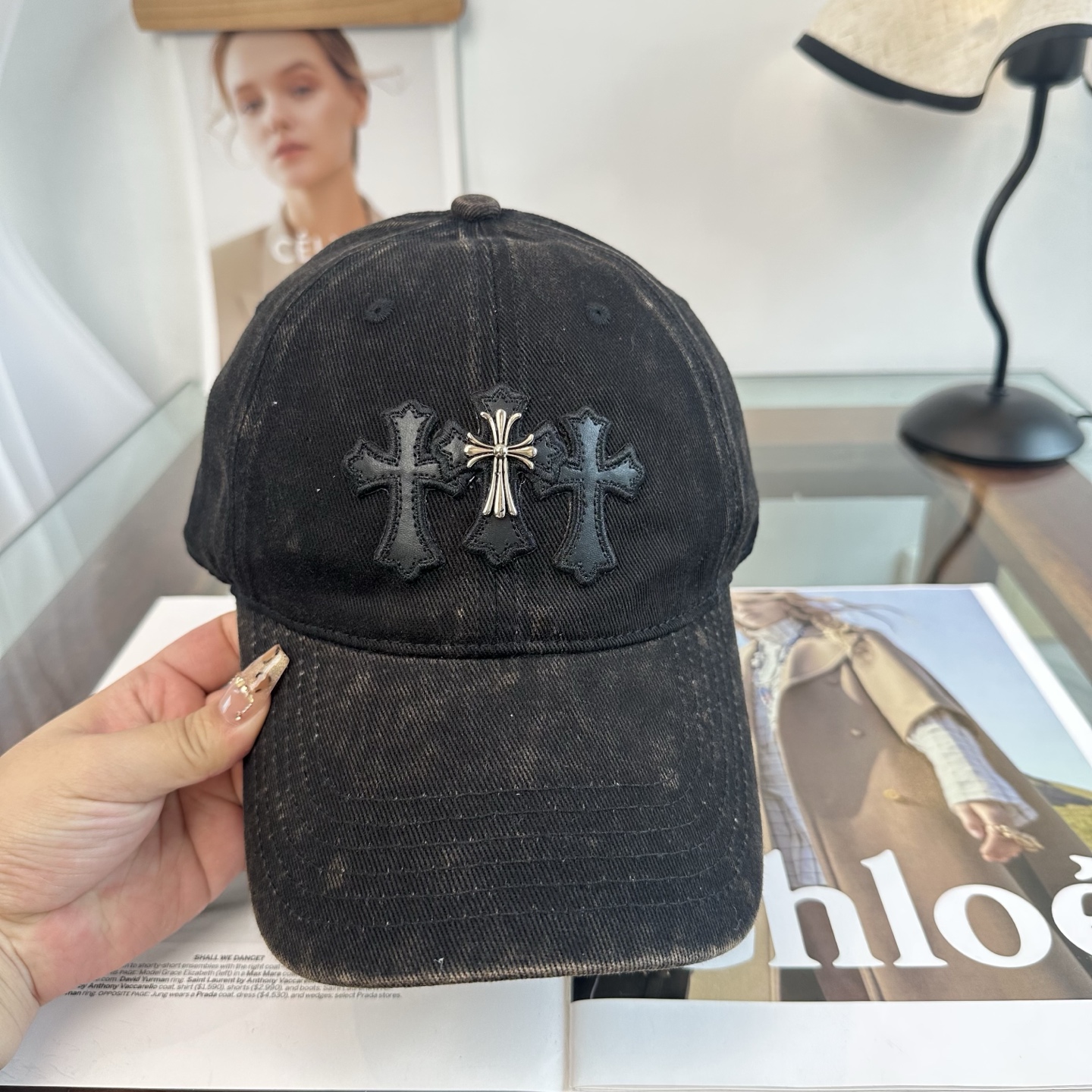 Chrome hearts 克罗心 新款十字架 高品质棒球帽，高端定制版！网红时尚博主同款！墙裂推荐！质