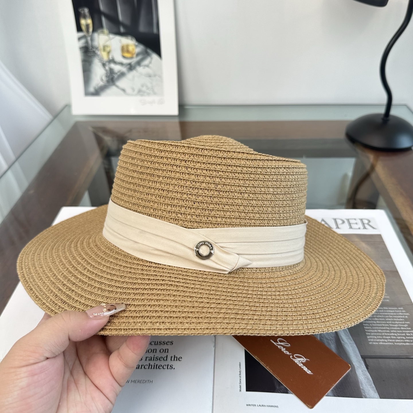Loro Piana 2026新款平顶草帽 夏天海边首选～新款材质编织而成～质感满分💯