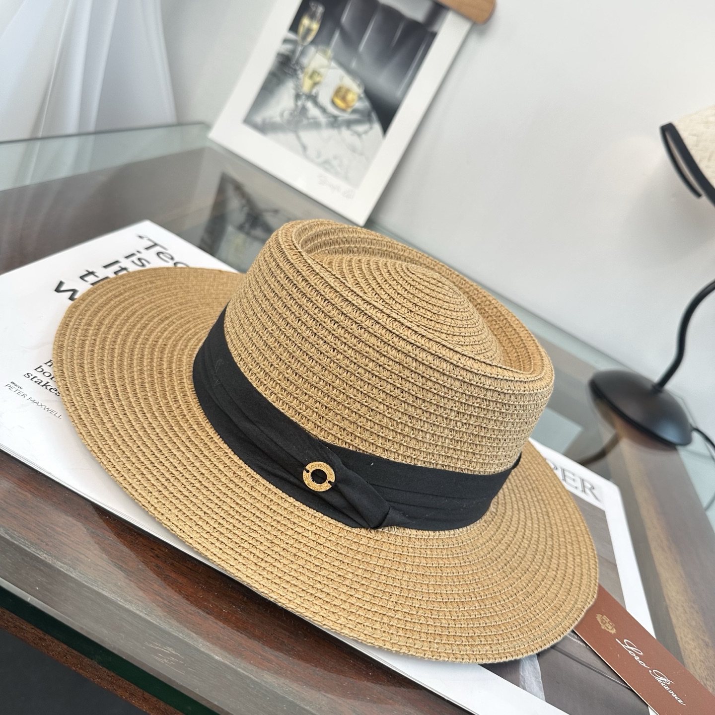 Loro Piana 2026新款平顶草帽 夏天海边首选～新款材质编织而成～质感满分💯