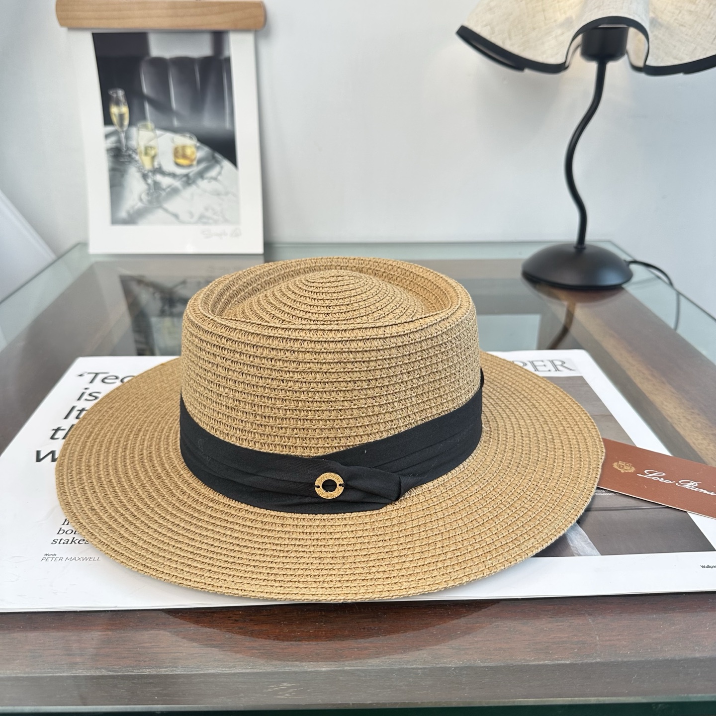 Loro Piana 2026新款平顶草帽 夏天海边首选～新款材质编织而成～质感满分💯