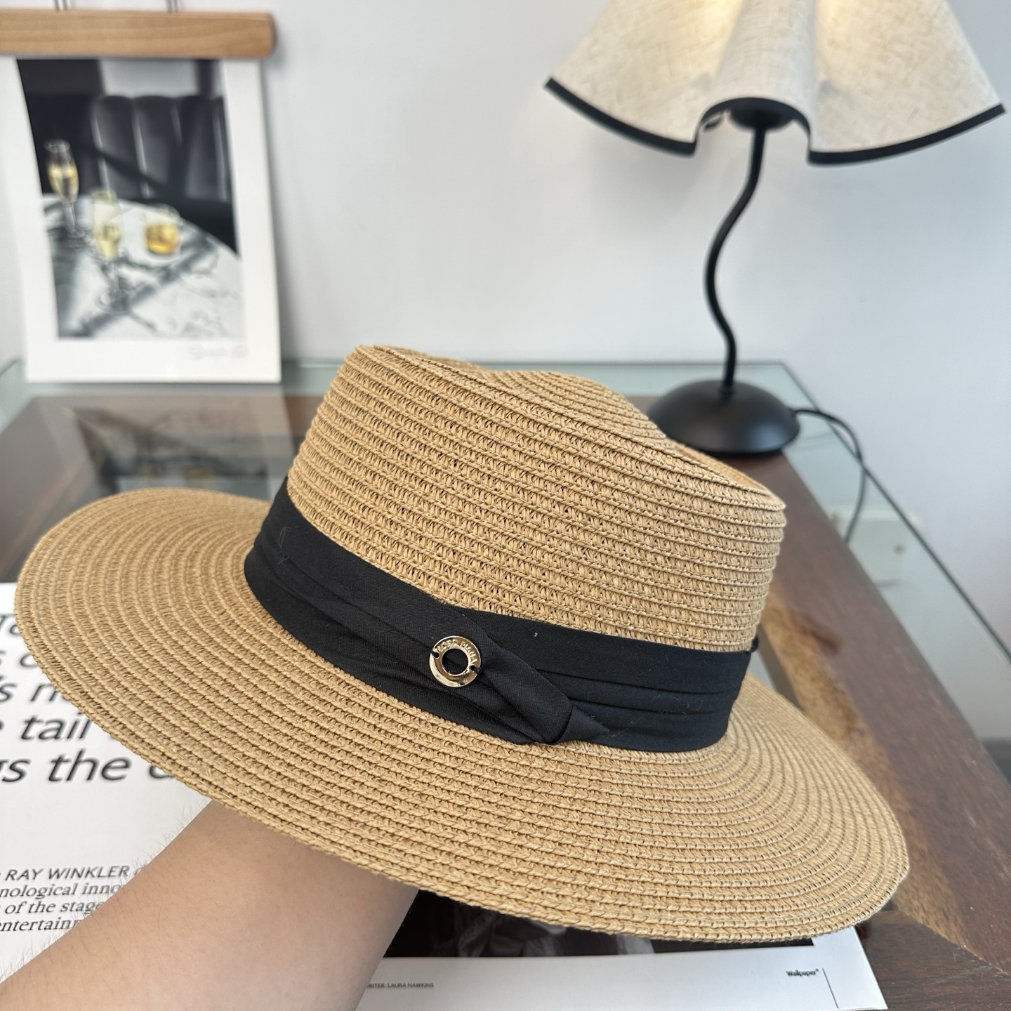 Loro Piana 2026新款平顶草帽 夏天海边首选～新款材质编织而成～质感满分💯