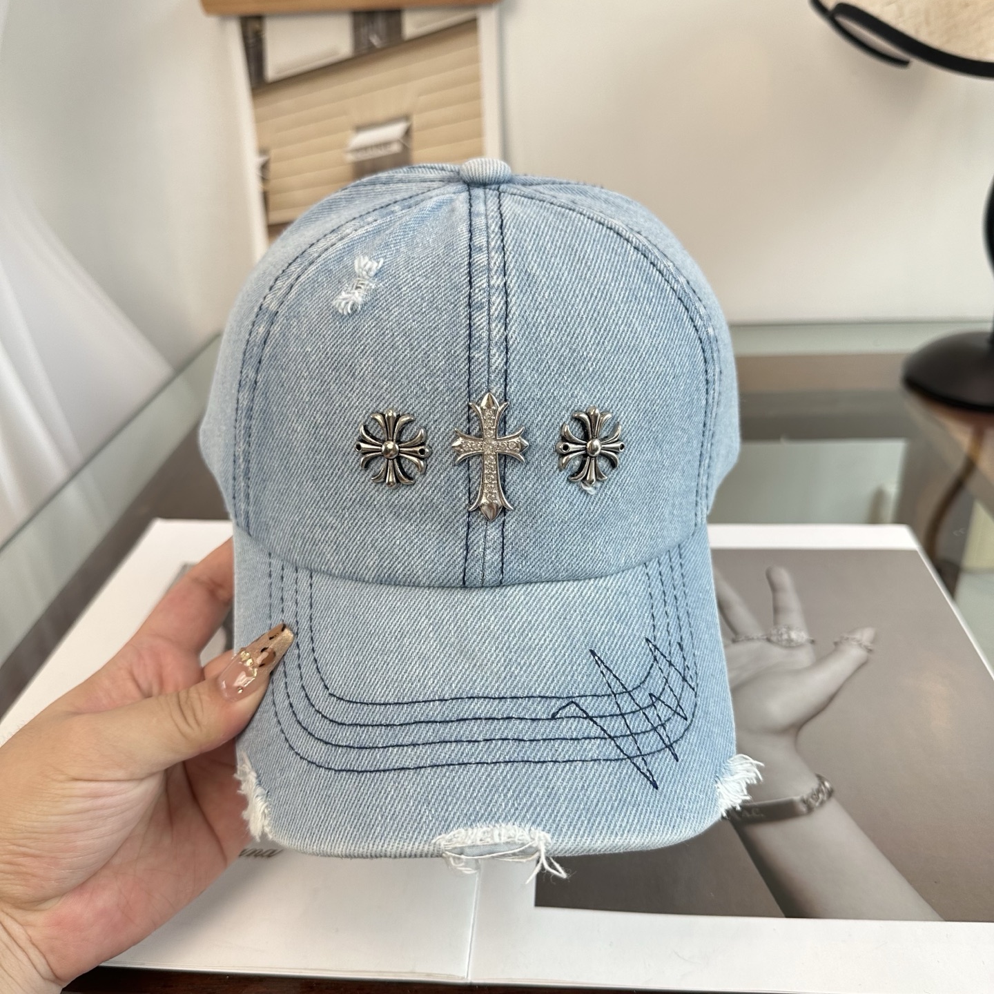 Chrome hearts 克罗心 新款十字架 高品质棒球帽，高端定制版！网红时尚博主同款！墙裂推荐！质